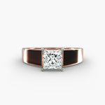 Load image into Gallery viewer, Princess Lab-Grown Diamond Bold Classic Band Ring – Modern Royal Style | IGI Certified | 10K/14K/18K Gold
