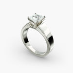 Load image into Gallery viewer, Princess Lab-Grown Diamond Bold Classic Band Ring – Modern Royal Style | IGI Certified | 10K/14K/18K Gold

