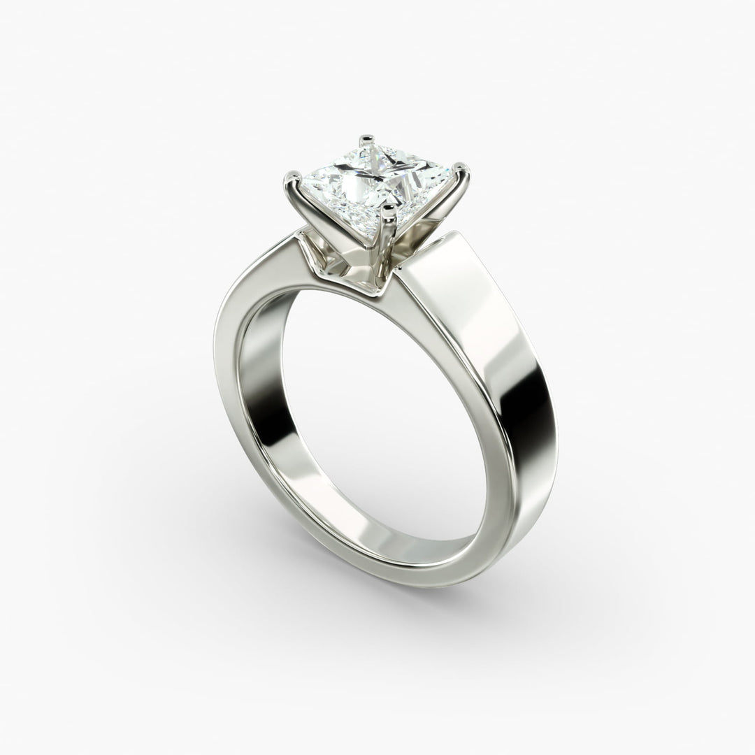 Princess Lab-Grown Diamond Bold Classic Band Ring – Modern Royal Style | IGI Certified | 10K/14K/18K Gold