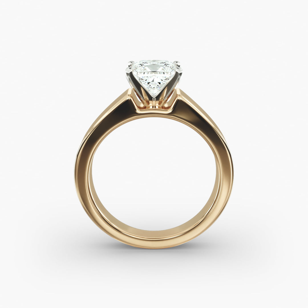 Princess Lab-Grown Diamond Bold Classic Band Ring – Modern Royal Style | IGI Certified | 10K/14K/18K Gold