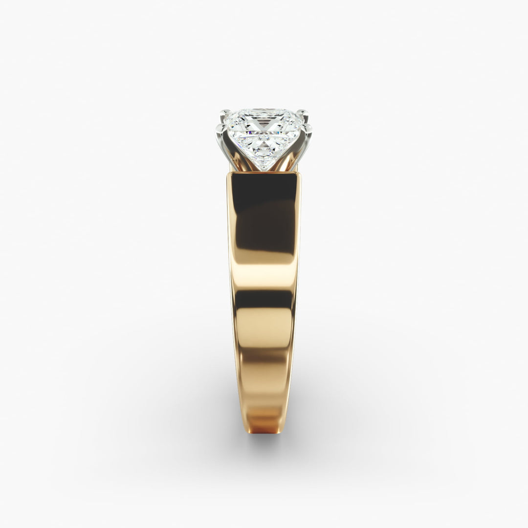 Princess Lab-Grown Diamond Bold Classic Band Ring – Modern Royal Style | IGI Certified | 10K/14K/18K Gold