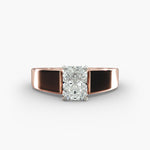 Load image into Gallery viewer, Radiant Cut Bold Band Lab-Grown Diamond Ring | 0.50–5.00 Carat | IGI Certified | Yellow, White, Rose Gold
