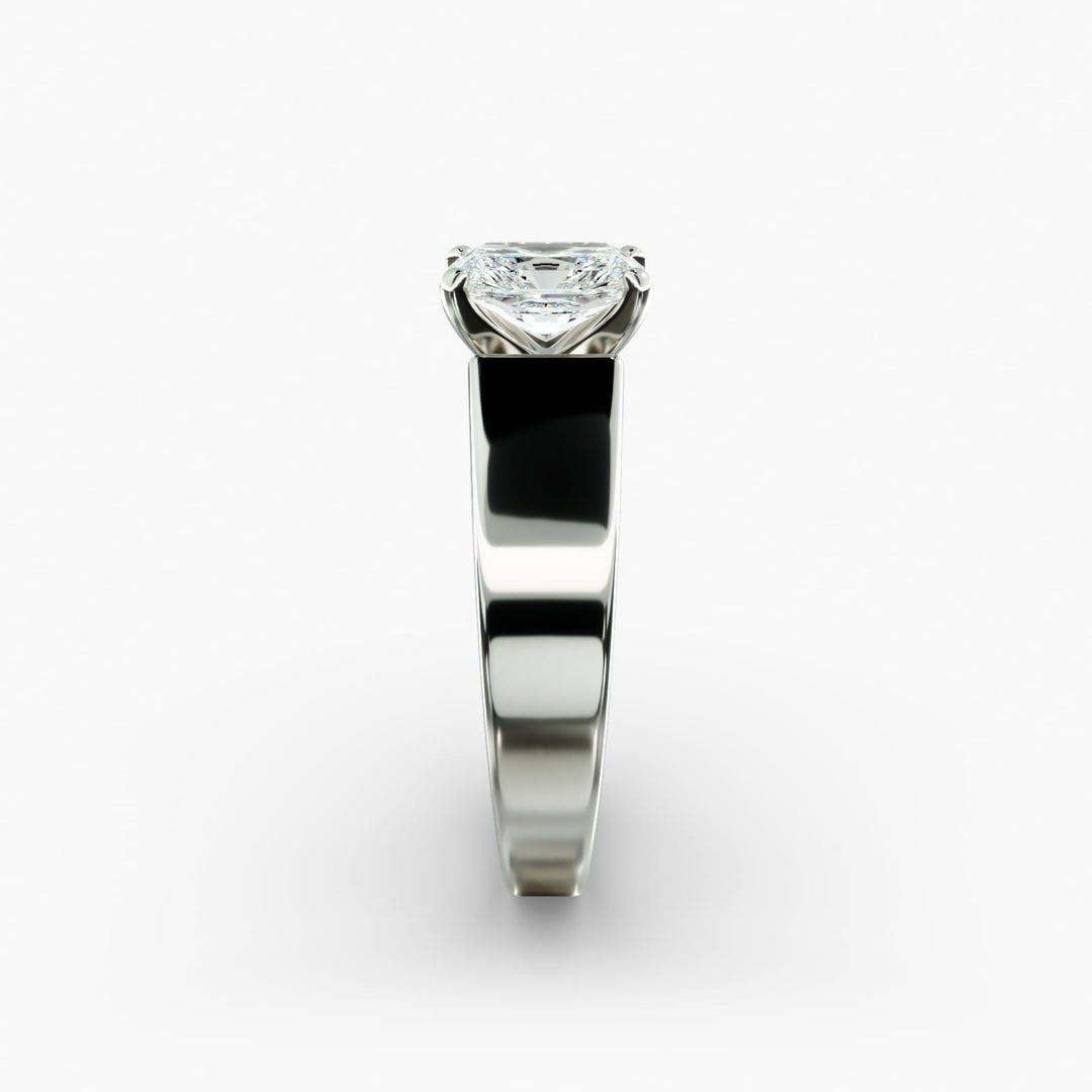 Radiant Cut Bold Band Lab-Grown Diamond Ring | 0.50–5.00 Carat | IGI Certified | Yellow, White, Rose Gold