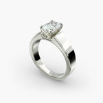 Load image into Gallery viewer, Radiant Cut Bold Band Lab-Grown Diamond Ring | 0.50–5.00 Carat | IGI Certified | Yellow, White, Rose Gold
