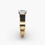 Load image into Gallery viewer, Radiant Cut Bold Band Lab-Grown Diamond Ring | 0.50–5.00 Carat | IGI Certified | Yellow, White, Rose Gold

