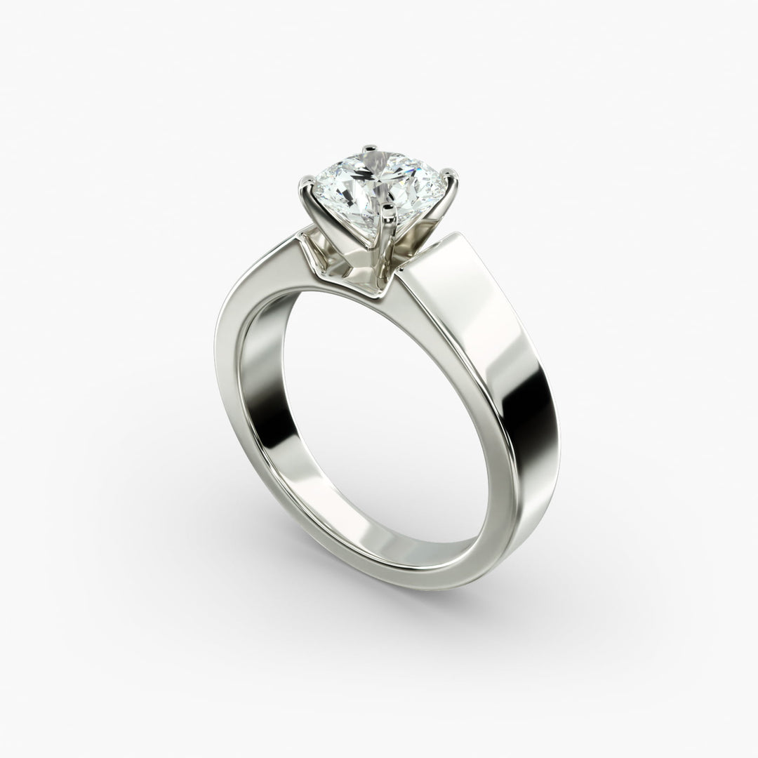 Round Brilliant Lab-Grown Diamond Bold Classic Band Ring – Iconic Elegance | IGI Certified | 10K/14K/18K Gold