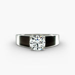 Load image into Gallery viewer, Round Brilliant Lab-Grown Diamond Bold Classic Band Ring – Iconic Elegance | IGI Certified | 10K/14K/18K Gold
