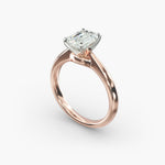 Load image into Gallery viewer, Emerald Lab-Grown Diamond Four-Prong Engagement Ring | Classic Solitaire | IGI Certified | 10K/14K/18K Gold
