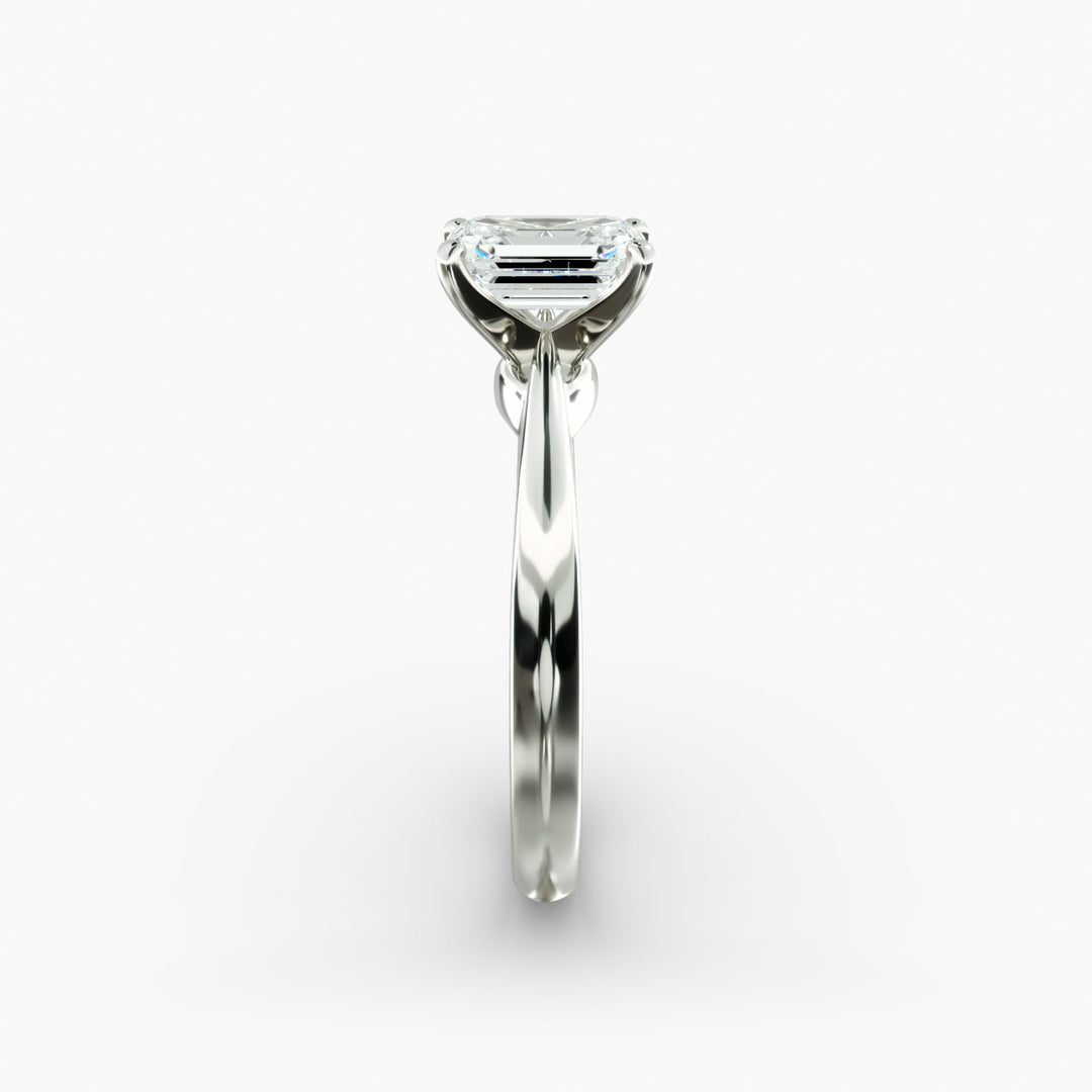 Emerald Lab-Grown Diamond Four-Prong Engagement Ring | Classic Solitaire | IGI Certified | 10K/14K/18K Gold
