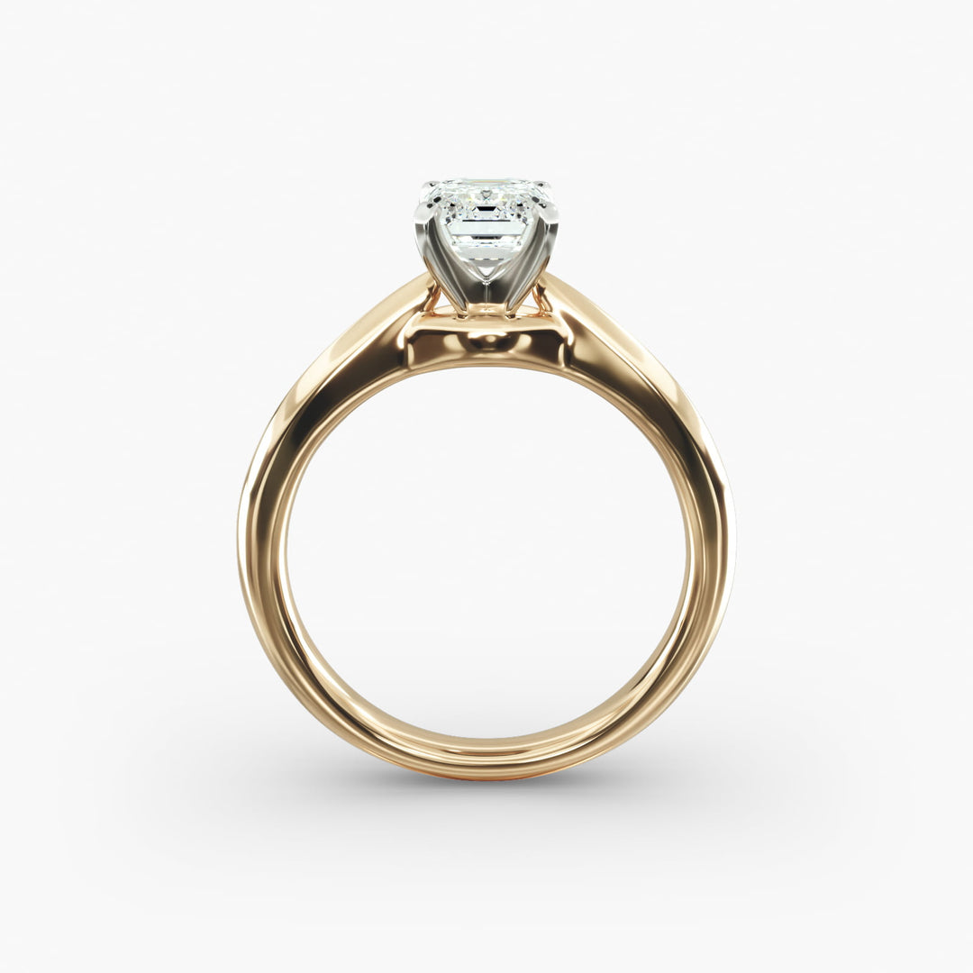 Emerald Lab-Grown Diamond Four-Prong Engagement Ring | Classic Solitaire | IGI Certified | 10K/14K/18K Gold