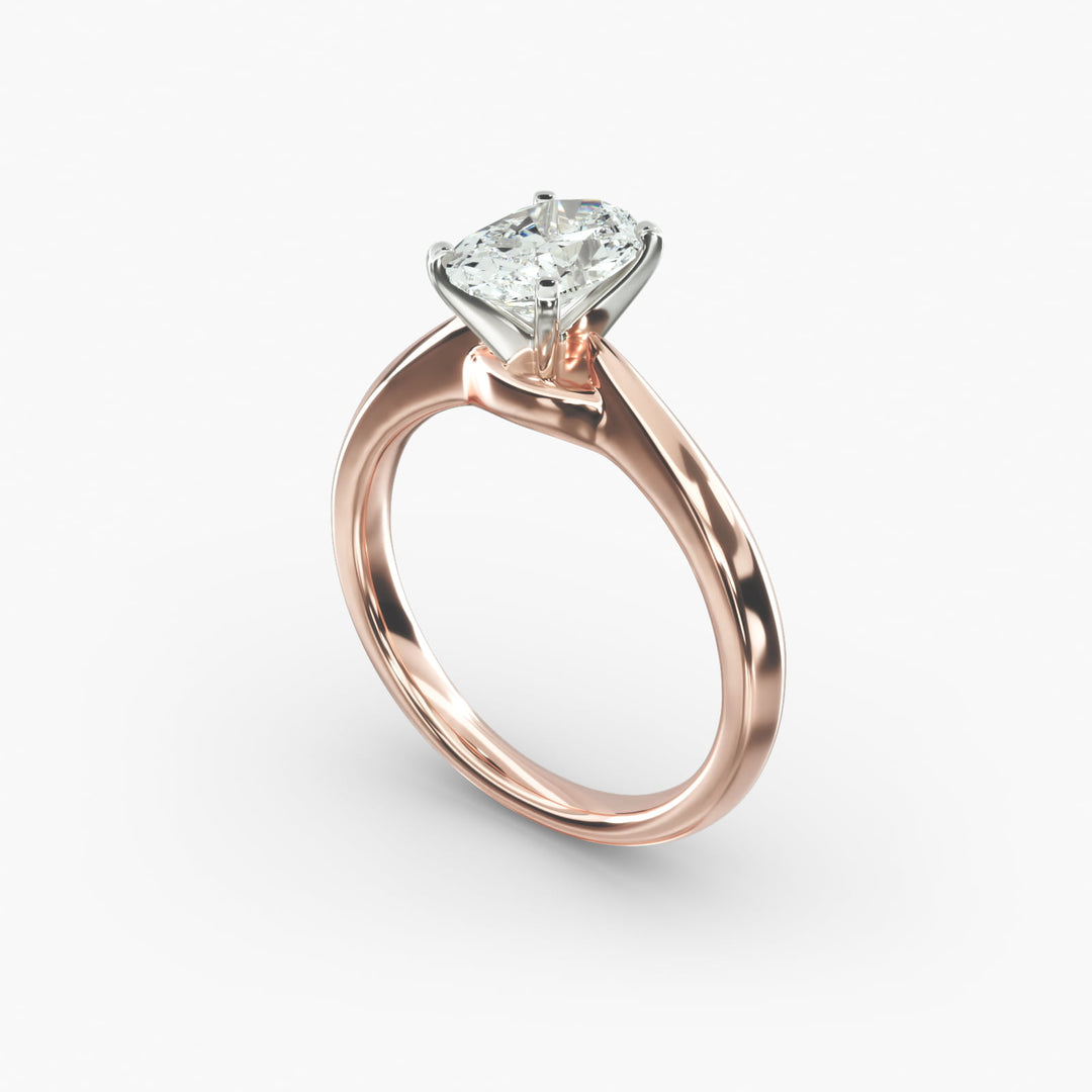 Oval Lab-Grown Diamond Four-Prong Engagement Ring | Classic Solitaire | IGI Certified | 10K/14K/18K Gold
