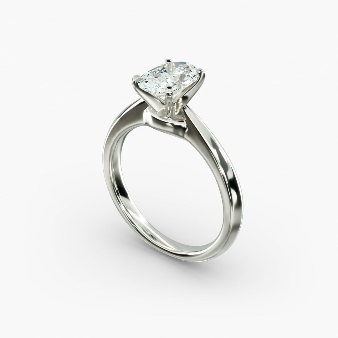 Oval Lab-Grown Diamond Four-Prong Engagement Ring | Classic Solitaire | IGI Certified | 10K/14K/18K Gold