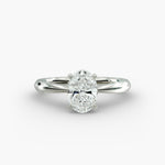 Load image into Gallery viewer, Oval Lab-Grown Diamond Four-Prong Engagement Ring | Classic Solitaire | IGI Certified | 10K/14K/18K Gold
