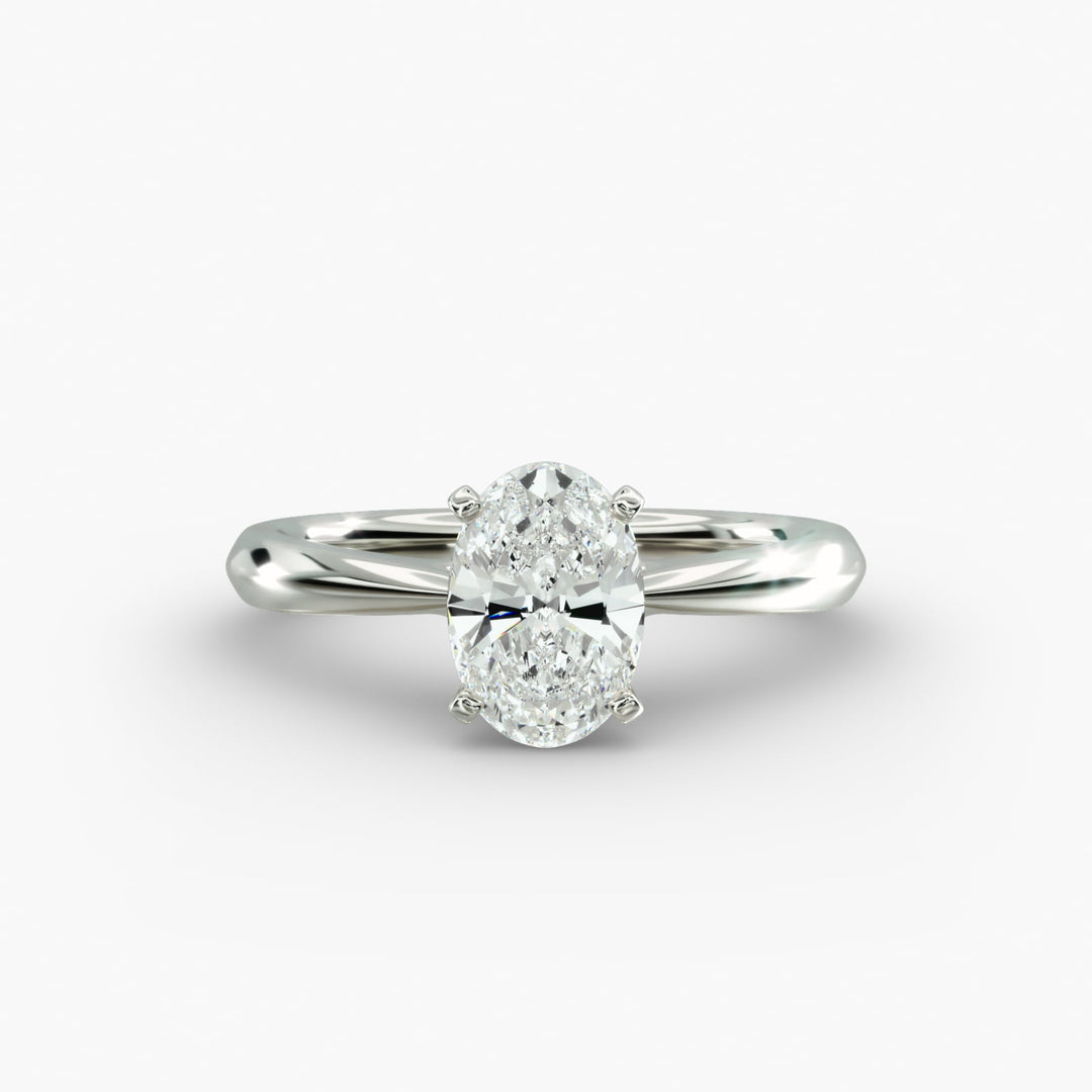 Oval Lab-Grown Diamond Four-Prong Engagement Ring | Classic Solitaire | IGI Certified | 10K/14K/18K Gold