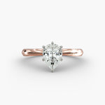Load image into Gallery viewer, Pear-Shaped Lab-Grown Diamond Engagement Ring | Secure Six-Prong Solitaire | IGI Certified | 10K/14K/18K Gold
