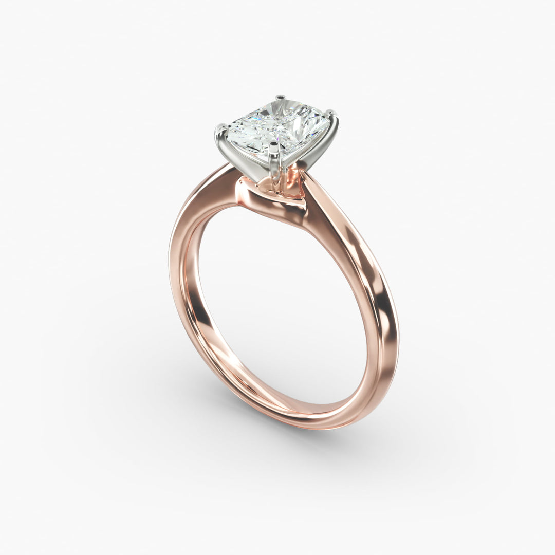 Classic Four-Prong Radiant Lab-Grown Diamond Engagement Ring | IGI Certified | 0.50–5.00 Ct | 10K/14K/18K Gold