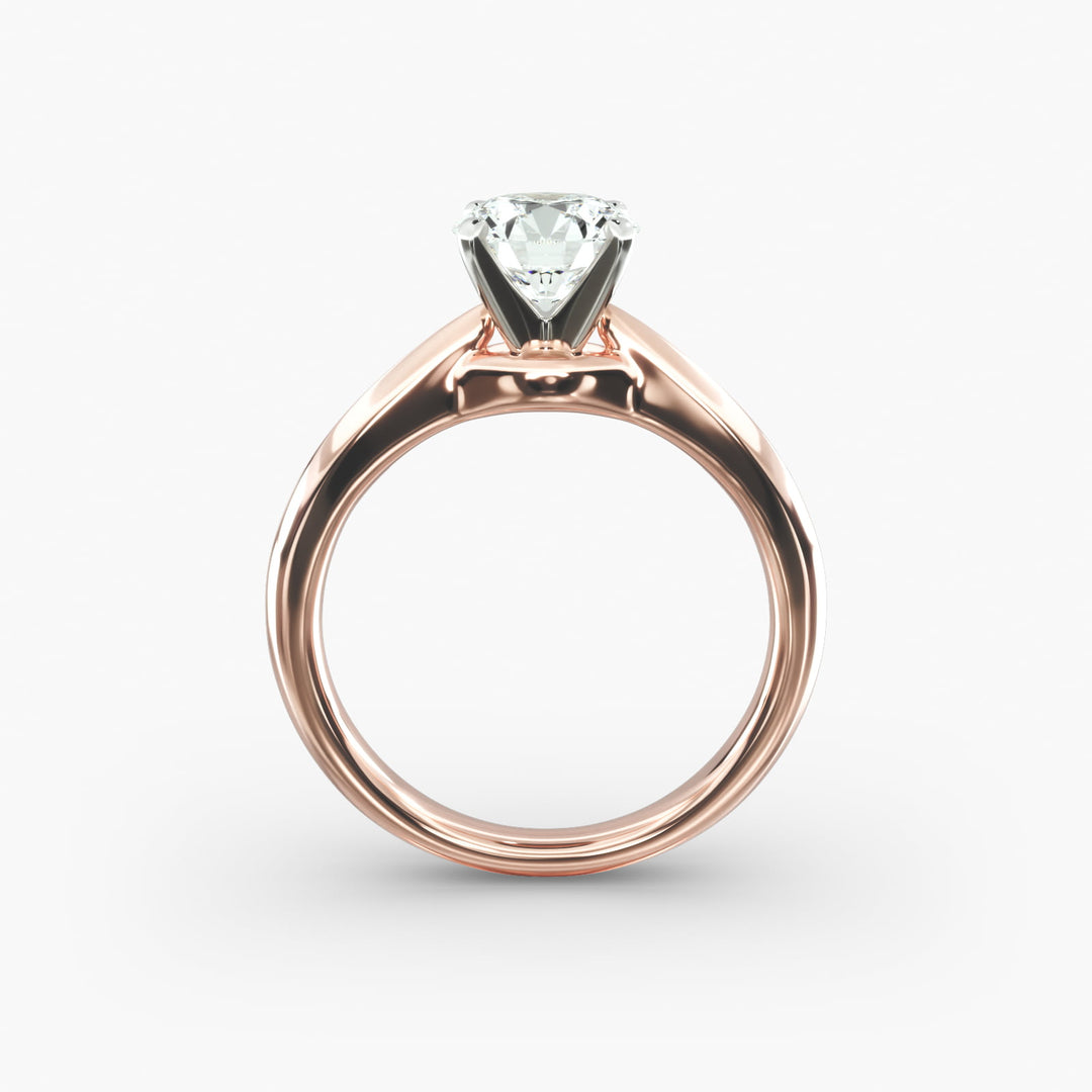 Classic Four-Prong Round Lab-Grown Diamond Ring | IGI Certified | 0.50–5.00 Ct | 10K/14K/18K Gold