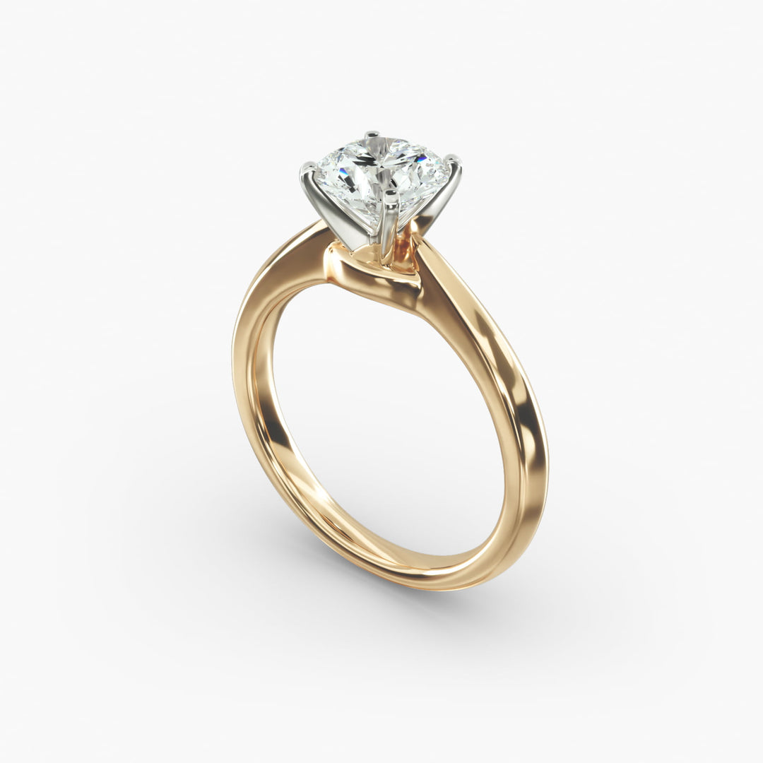 Classic Four-Prong Round Lab-Grown Diamond Ring | IGI Certified | 0.50–5.00 Ct | 10K/14K/18K Gold