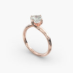 Load image into Gallery viewer, Twisted Band Cushion Lab-Grown Diamond Engagement Ring | Four-Prong Design | IGI Certified | 10K/14K/18K Gold
