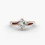 Load image into Gallery viewer, Twisted Band Cushion Lab-Grown Diamond Engagement Ring | Four-Prong Design | IGI Certified | 10K/14K/18K Gold

