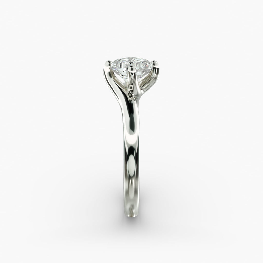 Twisted Band Cushion Lab-Grown Diamond Engagement Ring | Four-Prong Design | IGI Certified | 10K/14K/18K Gold