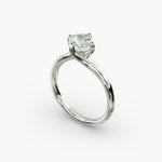 Load image into Gallery viewer, Twisted Band Cushion Lab-Grown Diamond Engagement Ring | Four-Prong Design | IGI Certified | 10K/14K/18K Gold
