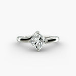Load image into Gallery viewer, Twisted Band Cushion Lab-Grown Diamond Engagement Ring | Four-Prong Design | IGI Certified | 10K/14K/18K Gold

