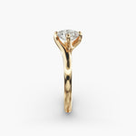 Load image into Gallery viewer, Twisted Band Cushion Lab-Grown Diamond Engagement Ring | Four-Prong Design | IGI Certified | 10K/14K/18K Gold
