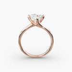 Load image into Gallery viewer, Emerald Lab-Grown Diamond Twisted Four-Prong Engagement Ring | Modern Solitaire | IGI Certified | 10K/14K/18K Gold
