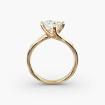 Load image into Gallery viewer, Emerald Lab-Grown Diamond Twisted Four-Prong Engagement Ring | Modern Solitaire | IGI Certified | 10K/14K/18K Gold
