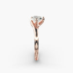 Load image into Gallery viewer, Heart Lab-Grown Diamond Twisted Engagement Ring | Romantic Solitaire Design | IGI Certified | 10K/14K/18K Gold
