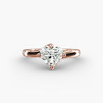 Load image into Gallery viewer, Heart Lab-Grown Diamond Twisted Engagement Ring | Romantic Solitaire Design | IGI Certified | 10K/14K/18K Gold
