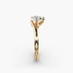 Load image into Gallery viewer, Heart Lab-Grown Diamond Twisted Engagement Ring | Romantic Solitaire Design | IGI Certified | 10K/14K/18K Gold
