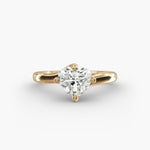 Load image into Gallery viewer, Heart Lab-Grown Diamond Twisted Engagement Ring | Romantic Solitaire Design | IGI Certified | 10K/14K/18K Gold
