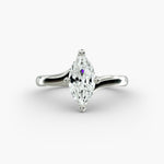 Load image into Gallery viewer, Marquise Lab-Grown Diamond Twisted Engagement Ring | Unique Solitaire Design | IGI Certified | 10K/14K/18K Gold
