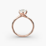 Load image into Gallery viewer, Oval Lab-Grown Diamond Twisted Engagement Ring | Elegant Solitaire Design | IGI Certified | 10K/14K/18K Gold

