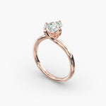 Load image into Gallery viewer, Oval Lab-Grown Diamond Twisted Engagement Ring | Elegant Solitaire Design | IGI Certified | 10K/14K/18K Gold
