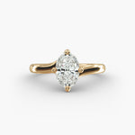Load image into Gallery viewer, Oval Lab-Grown Diamond Twisted Engagement Ring | Elegant Solitaire Design | IGI Certified | 10K/14K/18K Gold
