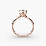Load image into Gallery viewer, Pear-Shaped Lab-Grown Diamond Engagement Ring | Twisted Band Four-Prong | IGI Certified | 10K/14K/18K Gold
