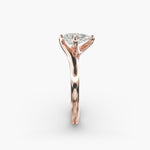 Load image into Gallery viewer, Pear-Shaped Lab-Grown Diamond Engagement Ring | Twisted Band Four-Prong | IGI Certified | 10K/14K/18K Gold
