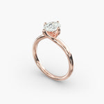 Load image into Gallery viewer, Pear-Shaped Lab-Grown Diamond Engagement Ring | Twisted Band Four-Prong | IGI Certified | 10K/14K/18K Gold
