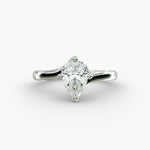 Load image into Gallery viewer, Pear-Shaped Lab-Grown Diamond Engagement Ring | Twisted Band Four-Prong | IGI Certified | 10K/14K/18K Gold
