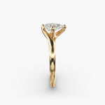 Load image into Gallery viewer, Pear-Shaped Lab-Grown Diamond Engagement Ring | Twisted Band Four-Prong | IGI Certified | 10K/14K/18K Gold
