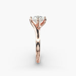 Load image into Gallery viewer, Princess-Cut Lab-Grown Diamond Engagement Ring | Twisted Band Four-Prong | IGI Certified | 10K/14K/18K Gold
