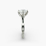 Load image into Gallery viewer, Princess-Cut Lab-Grown Diamond Engagement Ring | Twisted Band Four-Prong | IGI Certified | 10K/14K/18K Gold
