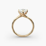 Load image into Gallery viewer, Princess-Cut Lab-Grown Diamond Engagement Ring | Twisted Band Four-Prong | IGI Certified | 10K/14K/18K Gold

