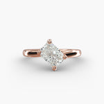 Load image into Gallery viewer, Radiant Cut Twisted Band Lab-Grown Diamond Ring | 0.50–5.00 Carat | IGI Certified | Yellow, White, Rose Gold
