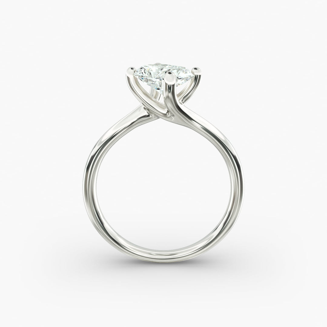 Radiant Cut Twisted Band Lab-Grown Diamond Ring | 0.50–5.00 Carat | IGI Certified | Yellow, White, Rose Gold