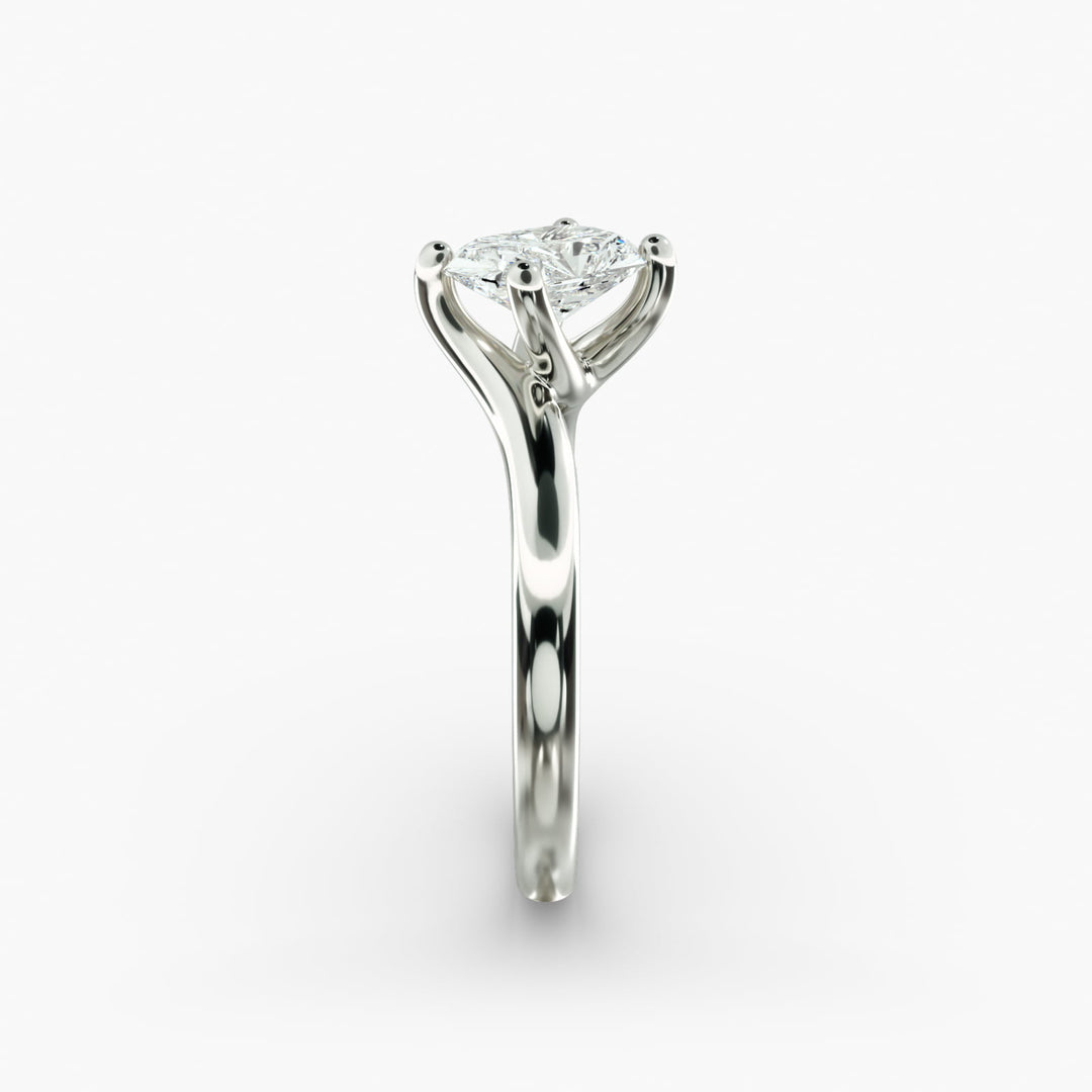 Radiant Cut Twisted Band Lab-Grown Diamond Ring | 0.50–5.00 Carat | IGI Certified | Yellow, White, Rose Gold