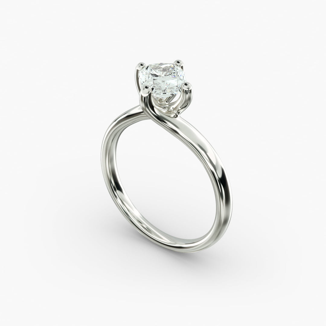 Radiant Cut Twisted Band Lab-Grown Diamond Ring | 0.50–5.00 Carat | IGI Certified | Yellow, White, Rose Gold